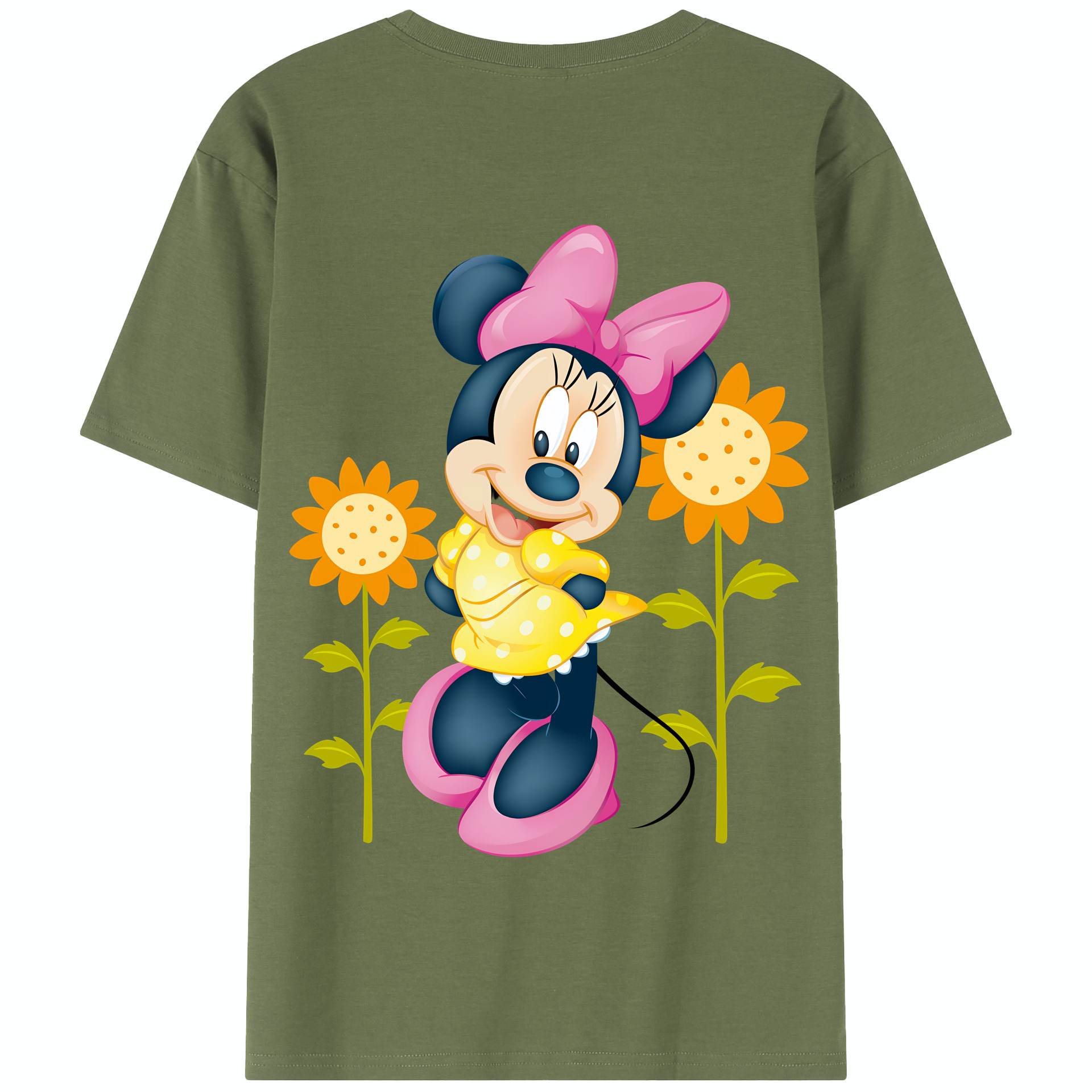 （画像用） ミッキーマウス Mickey Mouse 綿100％半袖Tシャツ（背面プリント）